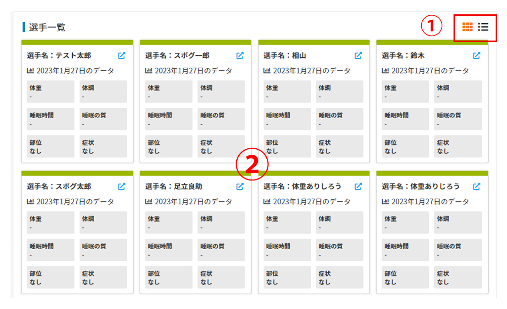 データ分析　表示方法